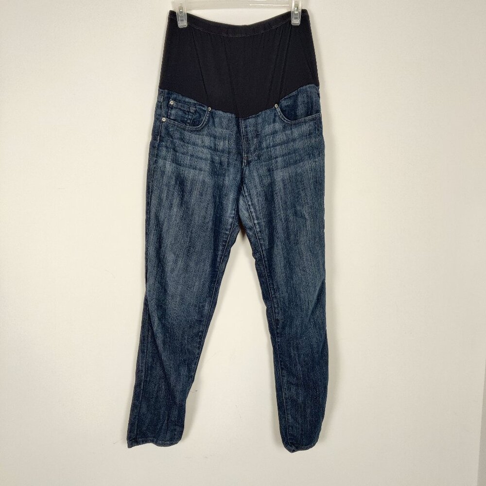 James Jeans Women's Maternity Jeans Size 32 Dark Blue Cotton With Stretch Casual